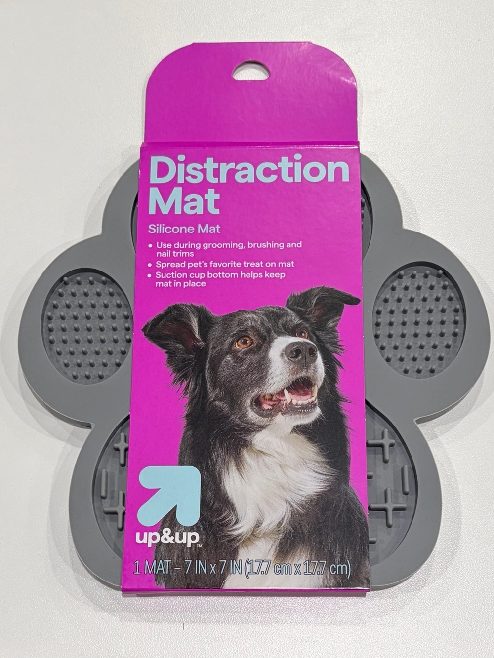 Silicone Distraction Mat for Dogs Gray up&up Suction Cup Bottom Dishwasher NWT